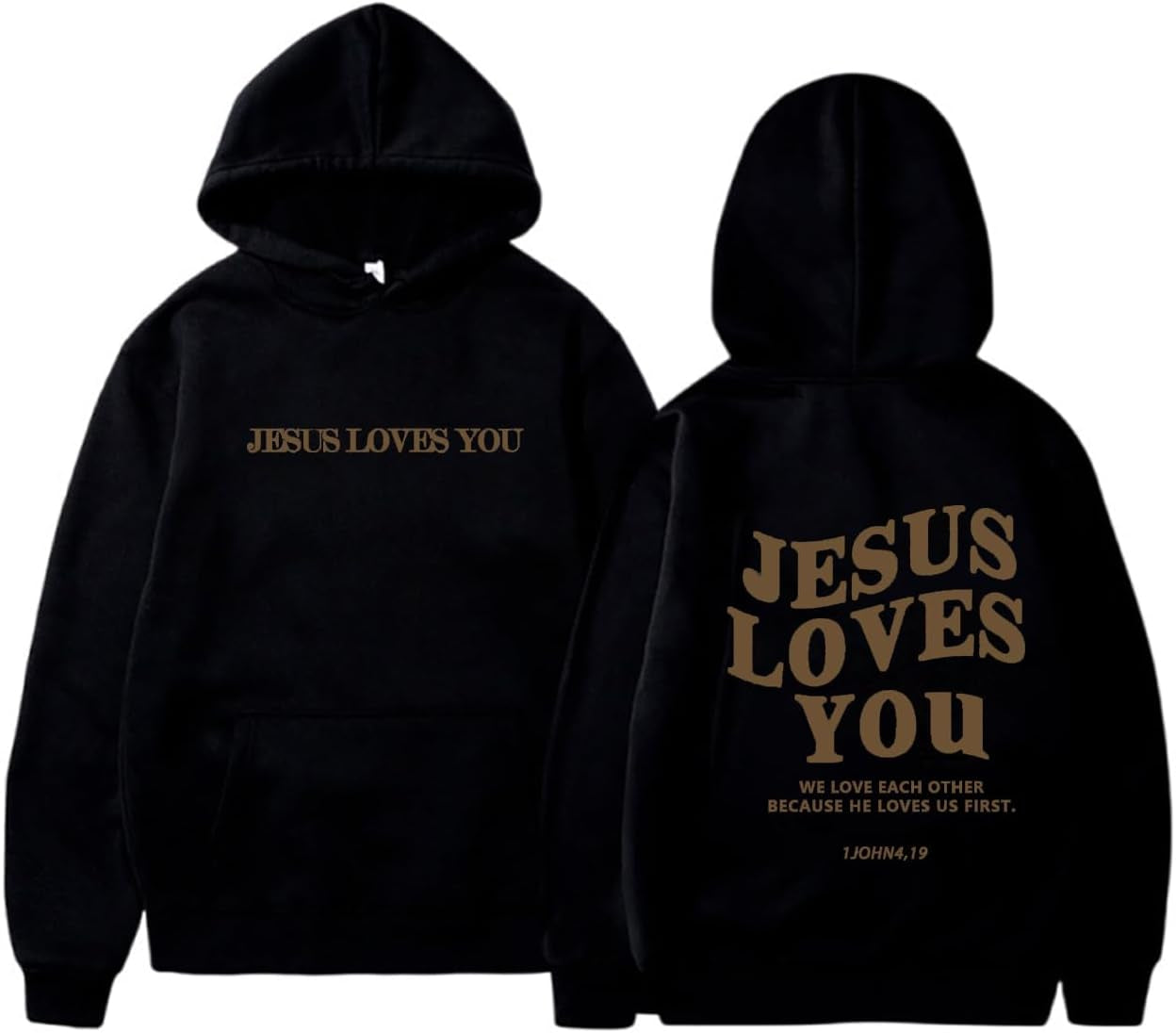 Jesus Loves You Hoodie Christian Faith Religious God Tops Man Woman Pullover Sweatshirt Longsleeve