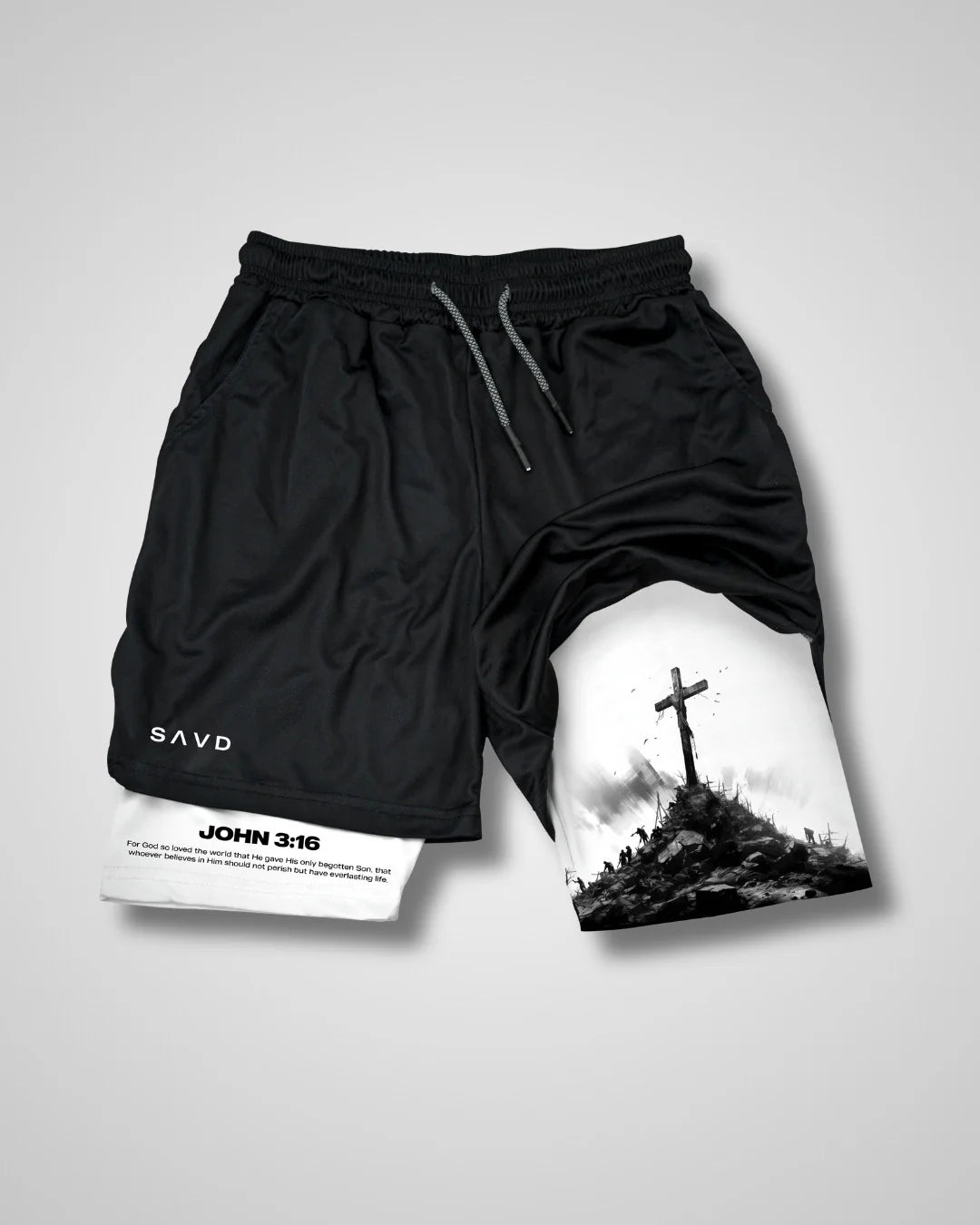 John 3:16 the Cross Performance Shorts
