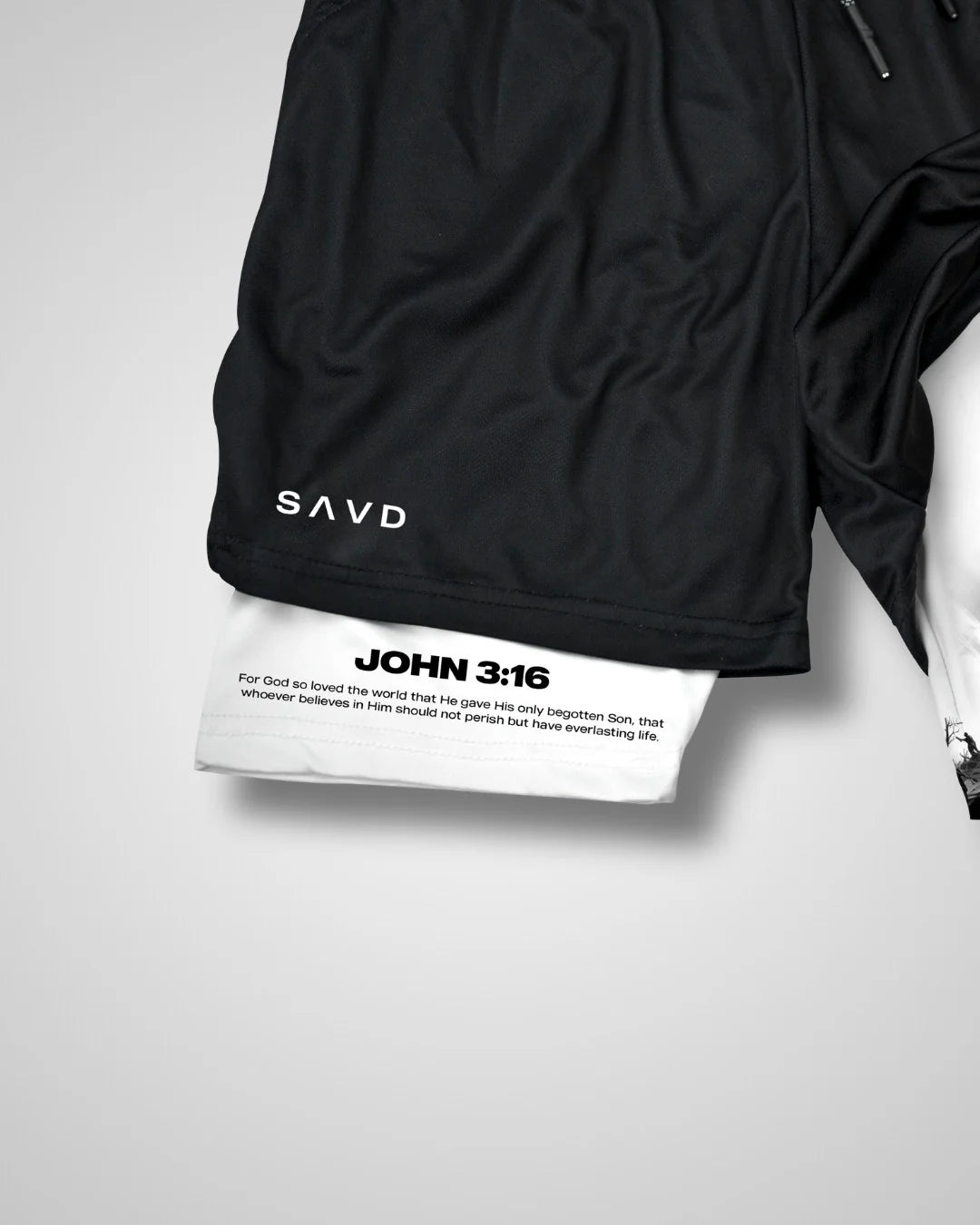 John 3:16 the Cross Performance Shorts
